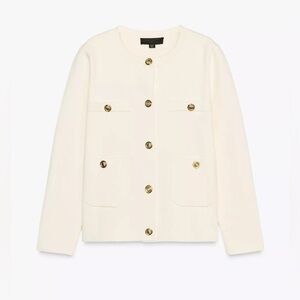 Nwt-Zara- Plain Knit Jacket- Small